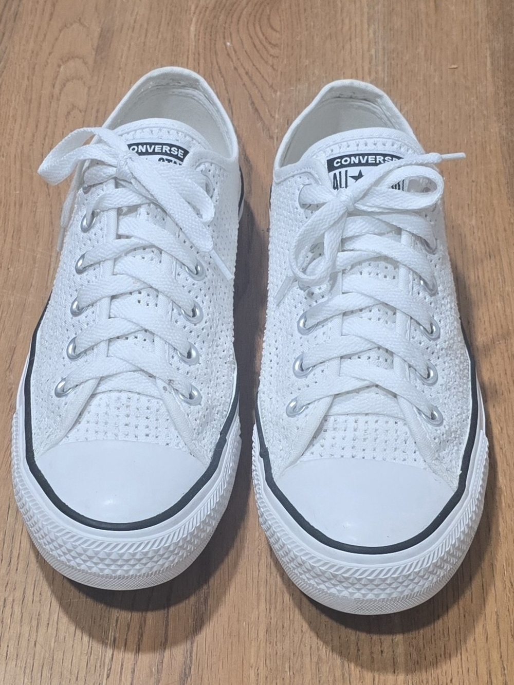 Converse All Star Cool White Low-Top White Sneakers-Size 9